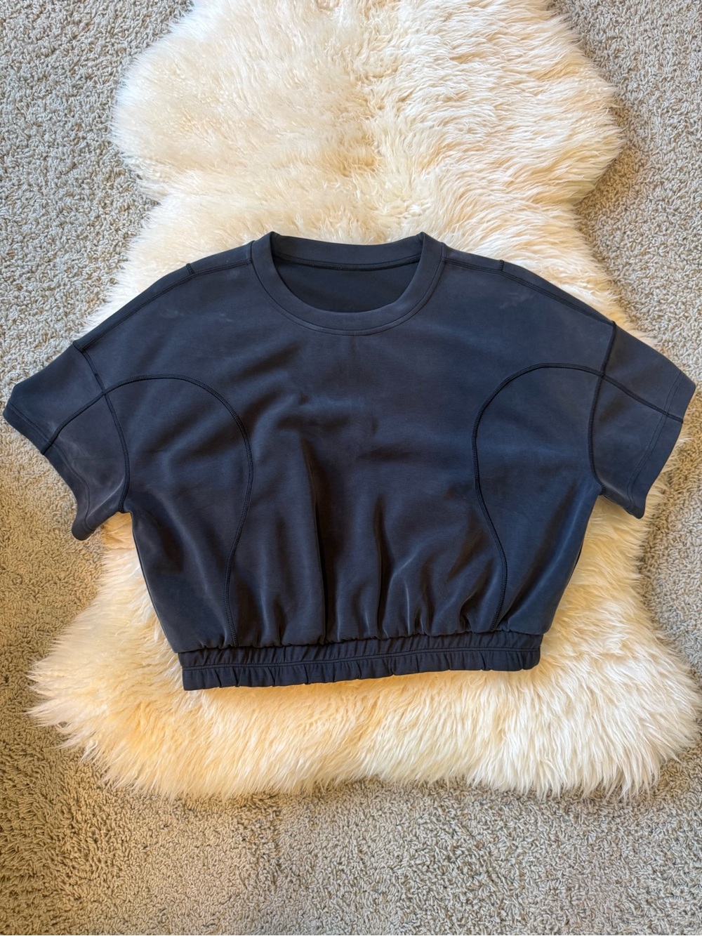Lululemon Softstreme Black Cropped Top